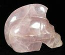 Polished Rose Quartz Crystal Skull With Mohawk #50700-3